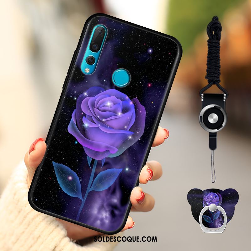 Coque Huawei P Smart+ 2019 Nouveau Fluide Doux Violet Téléphone Portable Ornements Suspendus En Ligne