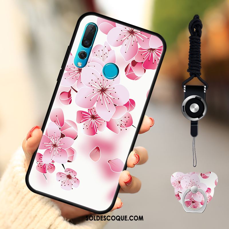 Coque Huawei P Smart+ 2019 Nouveau Fluide Doux Violet Téléphone Portable Ornements Suspendus En Ligne