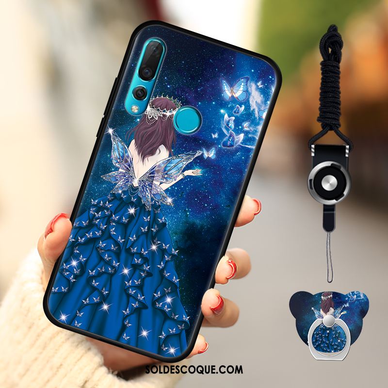 Coque Huawei P Smart+ 2019 Nouveau Fluide Doux Violet Téléphone Portable Ornements Suspendus En Ligne