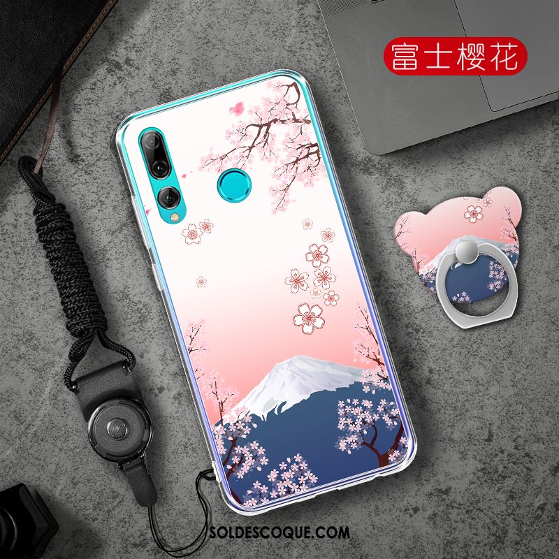 Coque Huawei P Smart+ 2019 Protection Rose Ornements Suspendus Silicone Étui Housse En Vente