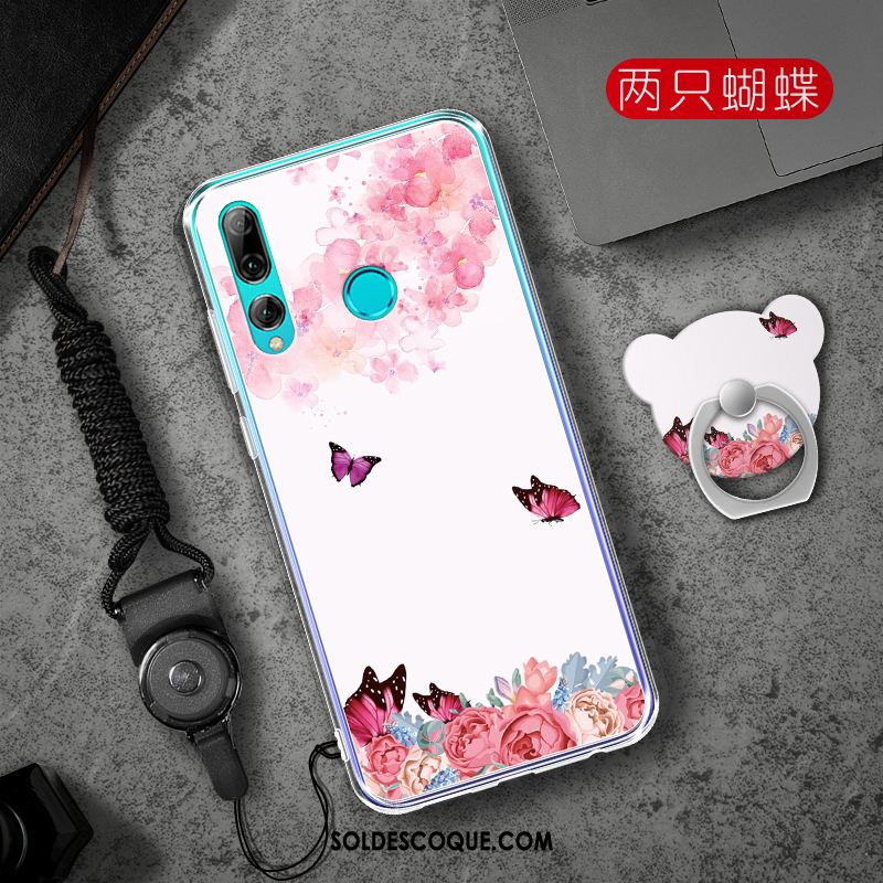 Coque Huawei P Smart+ 2019 Protection Rose Ornements Suspendus Silicone Étui Housse En Vente