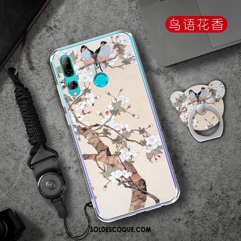 Coque Huawei P Smart+ 2019 Protection Rose Ornements Suspendus Silicone Étui Housse En Vente