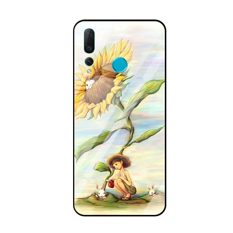 Coque Huawei P Smart+ 2019 Simple Tournesol Frais Petit Téléphone Portable Pas Cher