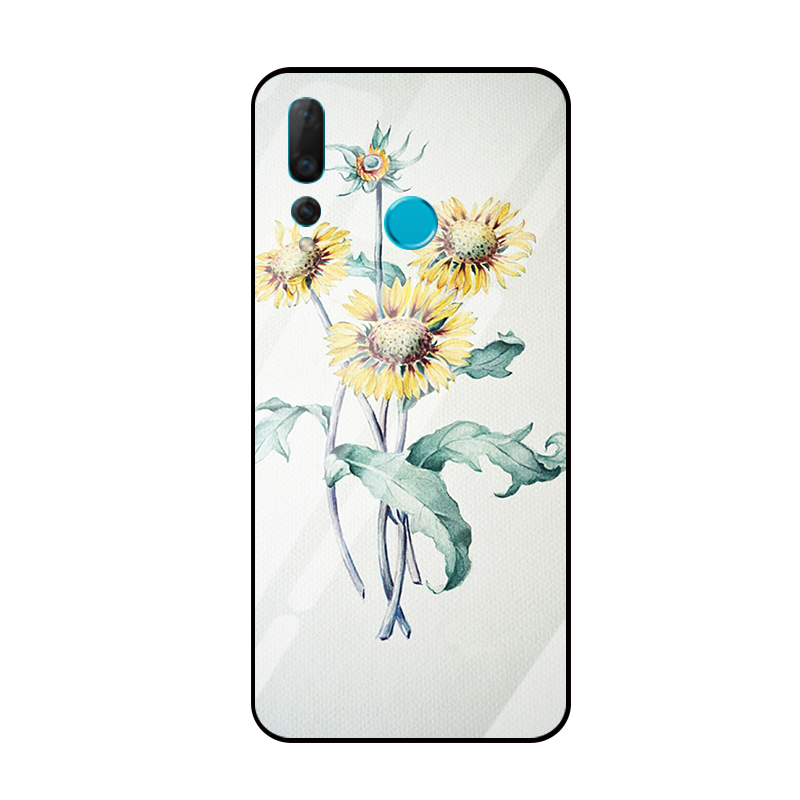 Coque Huawei P Smart+ 2019 Simple Tournesol Frais Petit Téléphone Portable Pas Cher