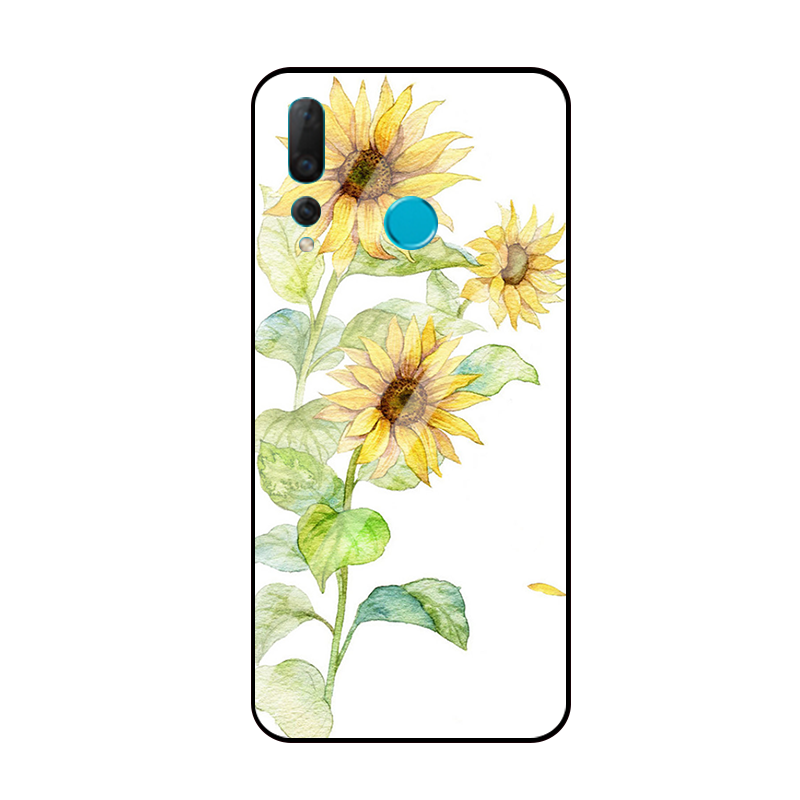 Coque Huawei P Smart+ 2019 Simple Tournesol Frais Petit Téléphone Portable Pas Cher