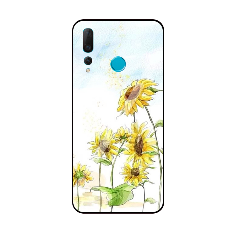 Coque Huawei P Smart+ 2019 Simple Tournesol Frais Petit Téléphone Portable Pas Cher