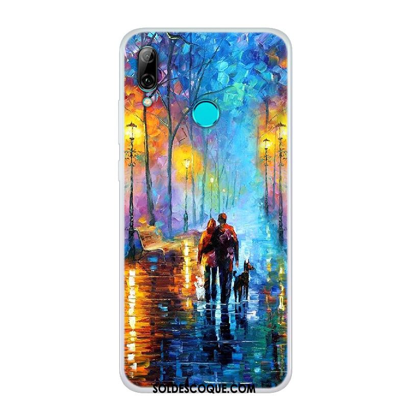 Coque Huawei P Smart 2019 Simple Transparent Silicone Tendance Peinture Pas Cher