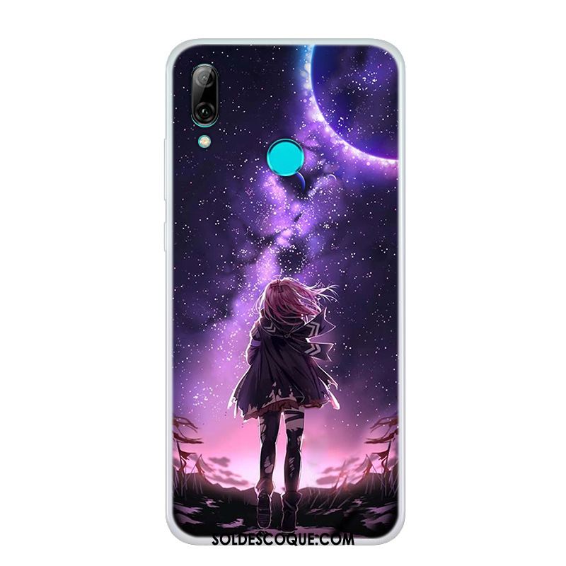 Coque Huawei P Smart 2019 Simple Transparent Silicone Tendance Peinture Pas Cher