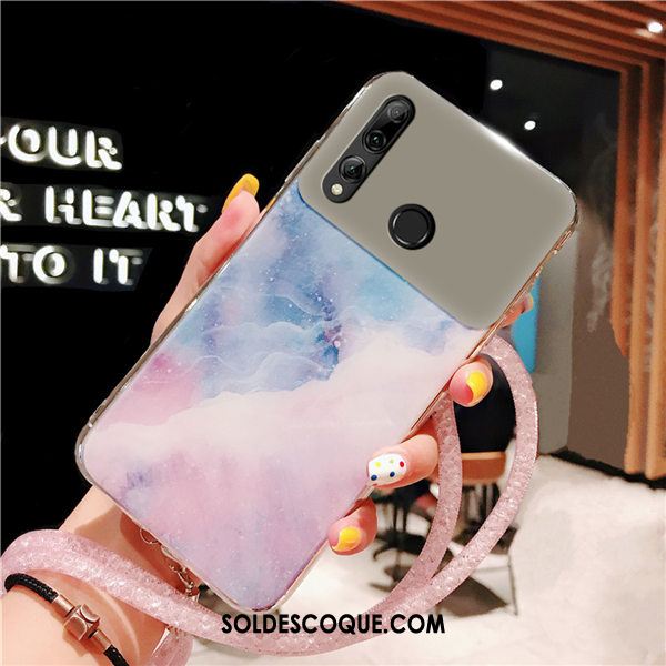 Coque Huawei P Smart+ 2019 Tout Compris Ornements Suspendus Miroir Net Rouge Clair Pas Cher