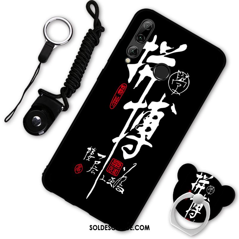 Coque Huawei P Smart+ 2019 Téléphone Portable Noir Amoureux Étui Fluide Doux Pas Cher