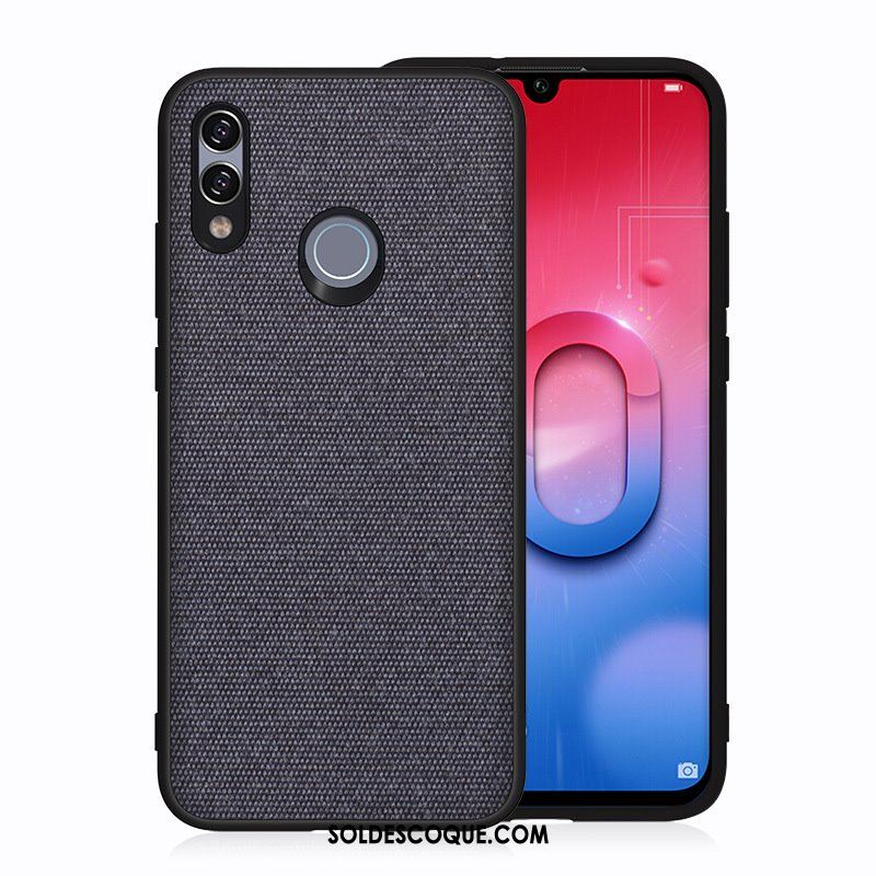 Coque Huawei P Smart 2019 Téléphone Portable Protection Noir Couvercle Arrière Toile Pas Cher