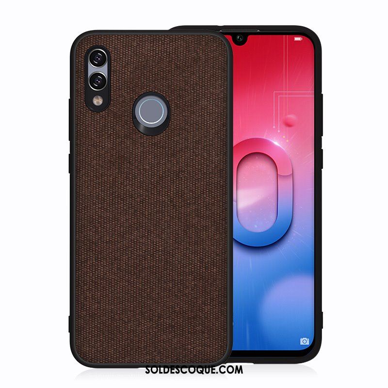 Coque Huawei P Smart 2019 Téléphone Portable Protection Noir Couvercle Arrière Toile Pas Cher