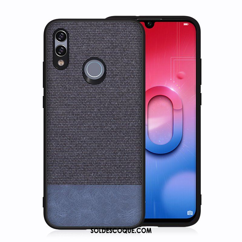 Coque Huawei P Smart 2019 Téléphone Portable Protection Noir Couvercle Arrière Toile Pas Cher