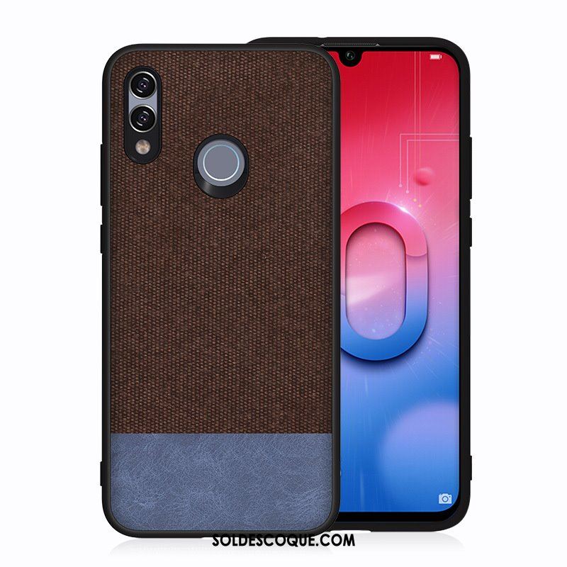 Coque Huawei P Smart 2019 Téléphone Portable Protection Noir Couvercle Arrière Toile Pas Cher