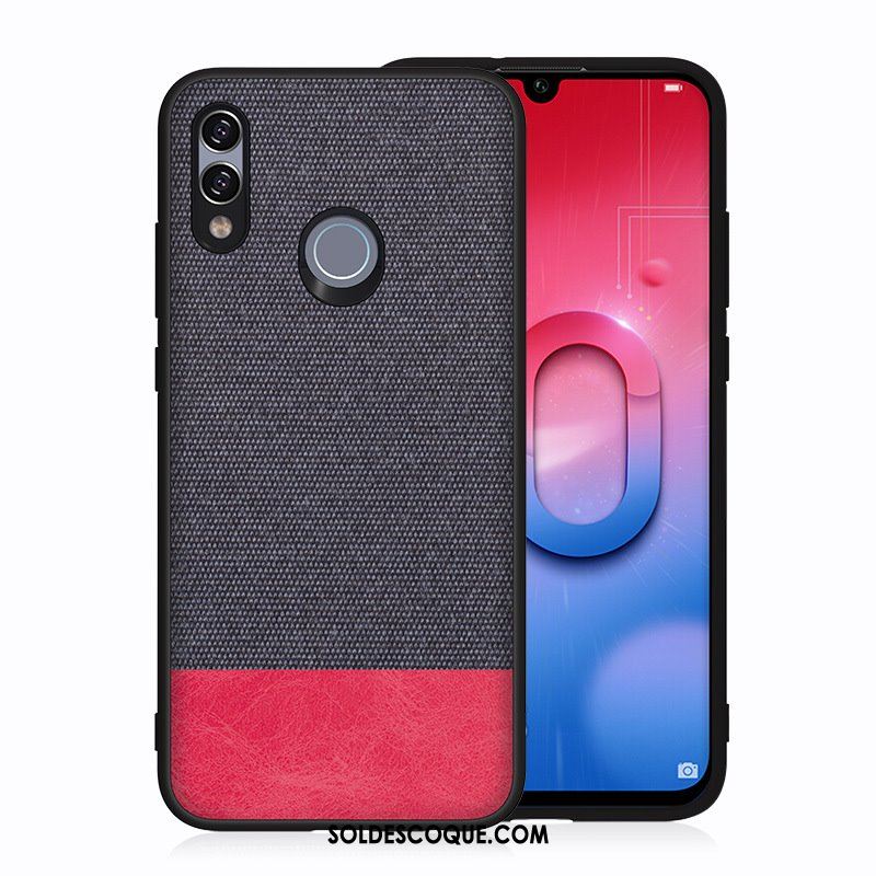 Coque Huawei P Smart 2019 Téléphone Portable Protection Noir Couvercle Arrière Toile Pas Cher