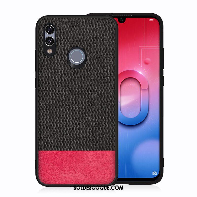 Coque Huawei P Smart 2019 Téléphone Portable Protection Noir Couvercle Arrière Toile Pas Cher