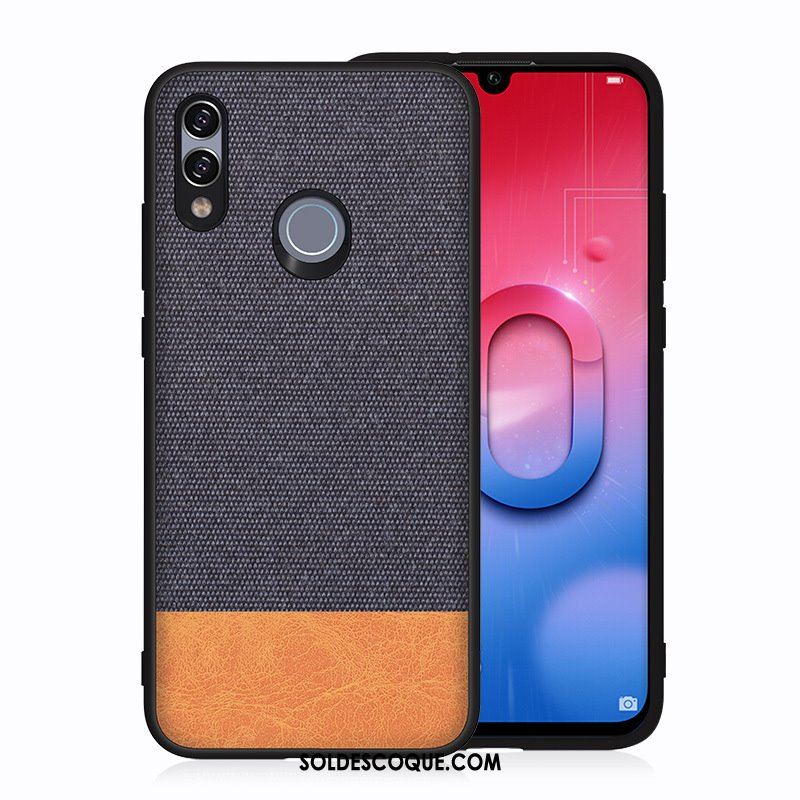 Coque Huawei P Smart 2019 Téléphone Portable Protection Noir Couvercle Arrière Toile Pas Cher