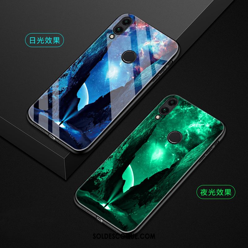 Coque Huawei P Smart 2019 Téléphone Portable Violet Nouveau Lumineuses Verre Soldes