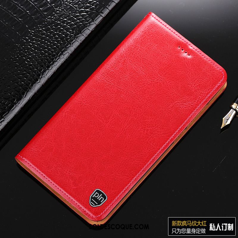 Coque Huawei P Smart 2019 Étui En Cuir Protection Tout Compris Téléphone Portable Rouge En Vente