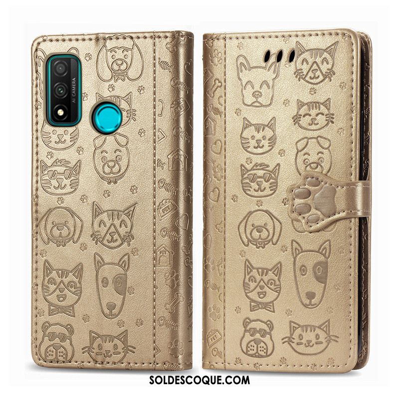 Coque Huawei P Smart 2020 Chat Chiens Protection Bleu Dessin Animé En Vente