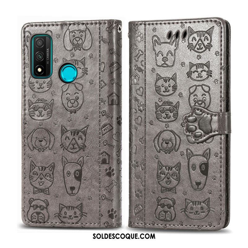 Coque Huawei P Smart 2020 Chat Chiens Protection Bleu Dessin Animé En Vente