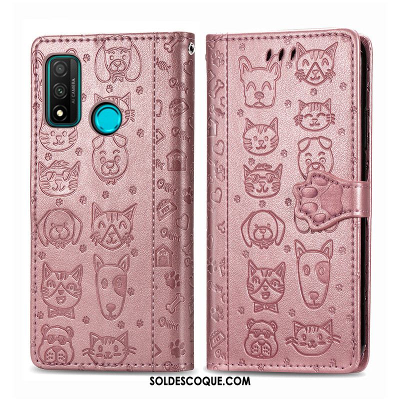 Coque Huawei P Smart 2020 Chat Chiens Protection Bleu Dessin Animé En Vente