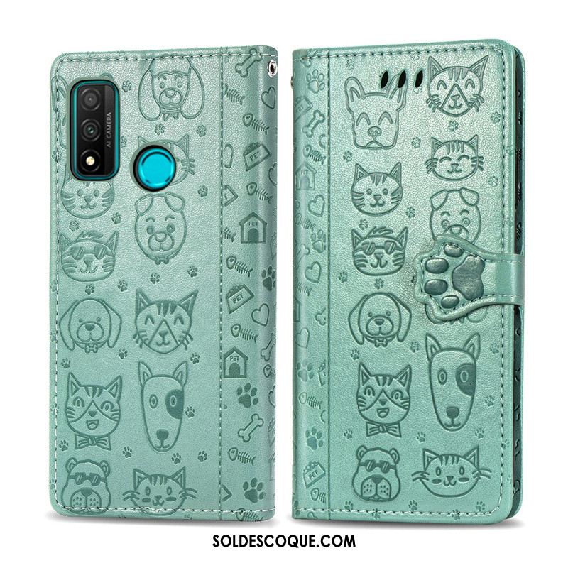 Coque Huawei P Smart 2020 Chat Chiens Protection Bleu Dessin Animé En Vente