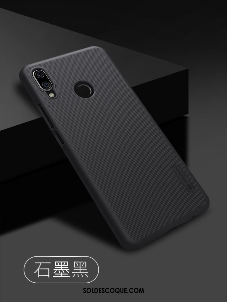 Coque Huawei P Smart+ Antidérapant Délavé En Daim Protection Noir Or En Ligne