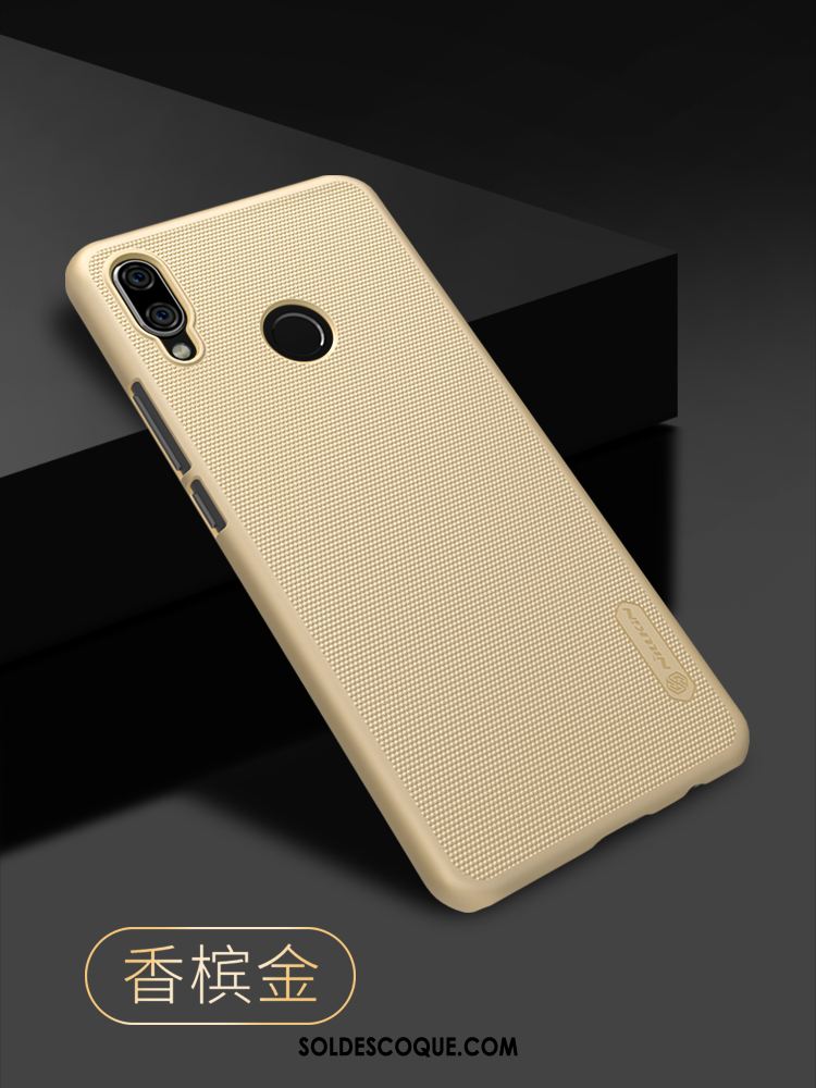 Coque Huawei P Smart+ Antidérapant Délavé En Daim Protection Noir Or En Ligne