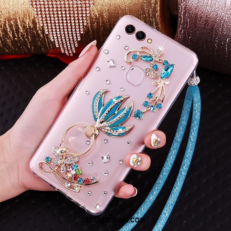 Coque Huawei P Smart Cou Suspendu Transparent Strass Anneau Support En Ligne