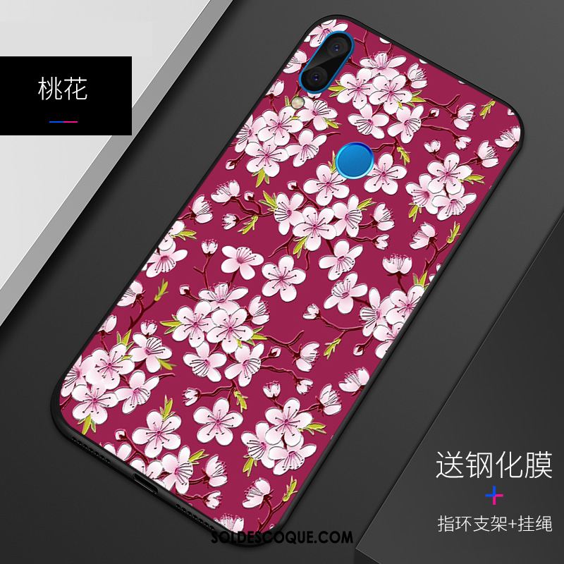 Coque Huawei P Smart+ Délavé En Daim Jeunesse Étui Personnalisé Gaufrage Housse En Vente