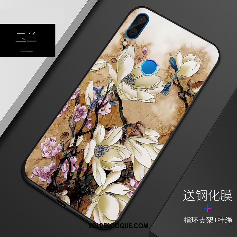 Coque Huawei P Smart+ Délavé En Daim Jeunesse Étui Personnalisé Gaufrage Housse En Vente