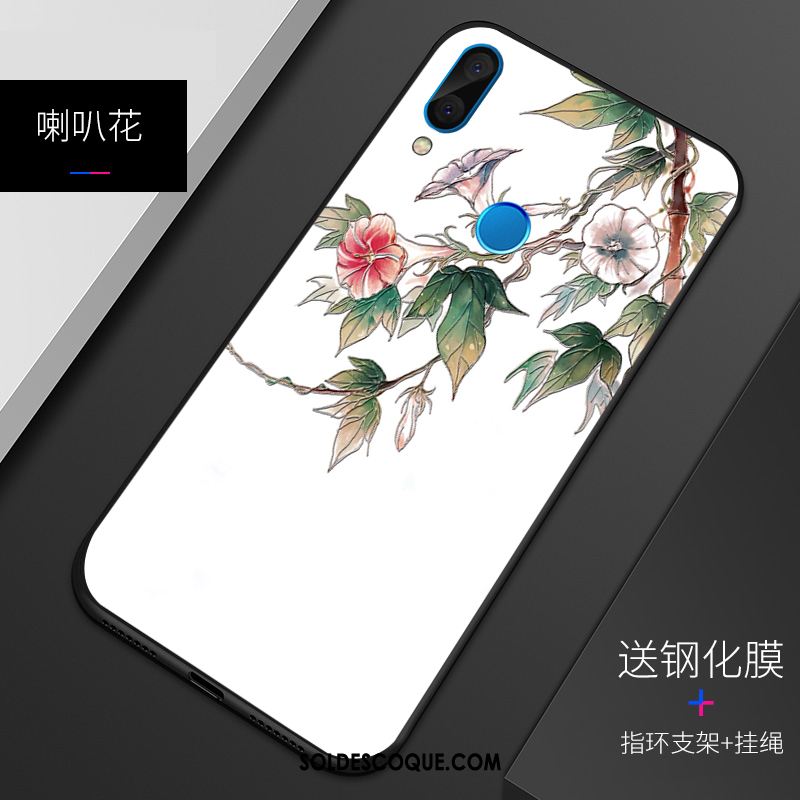 Coque Huawei P Smart+ Délavé En Daim Jeunesse Étui Personnalisé Gaufrage Housse En Vente