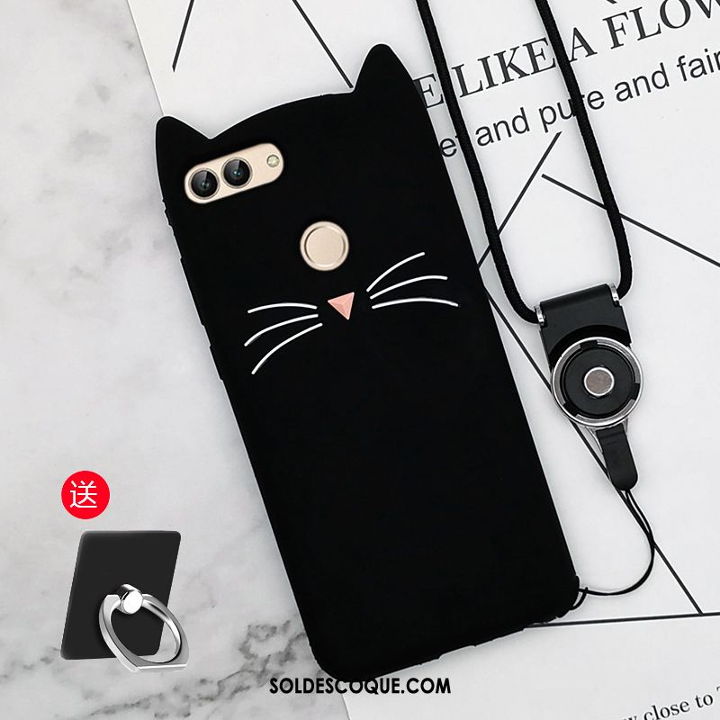 Coque Huawei P Smart Fluide Doux Tout Compris Téléphone Portable Dessin Animé Blanc Soldes