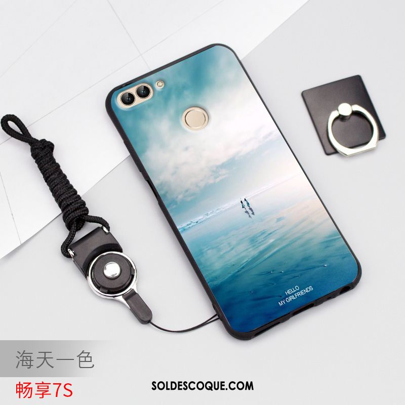 Coque Huawei P Smart Fluide Doux Téléphone Portable Protection Silicone Bleu Clair Housse France