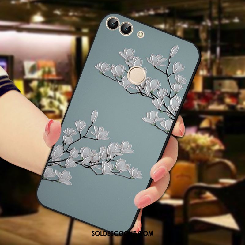 Coque Huawei P Smart Gaufrage Tout Compris Protection Téléphone Portable Pétale Housse Pas Cher