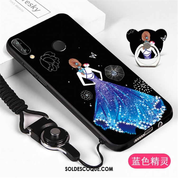 Coque Huawei P Smart+ Incassable Blanc Téléphone Portable Personnalité Ornements Suspendus Soldes