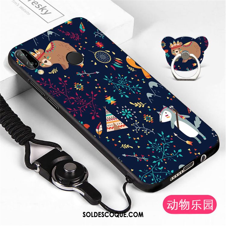 Coque Huawei P Smart+ Incassable Blanc Téléphone Portable Personnalité Ornements Suspendus Soldes