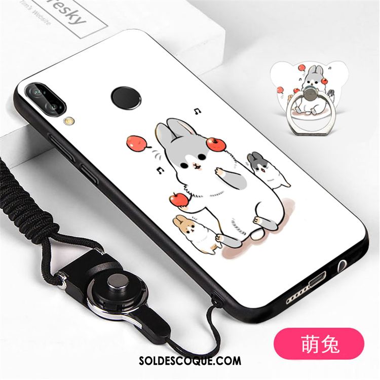 Coque Huawei P Smart+ Incassable Blanc Téléphone Portable Personnalité Ornements Suspendus Soldes