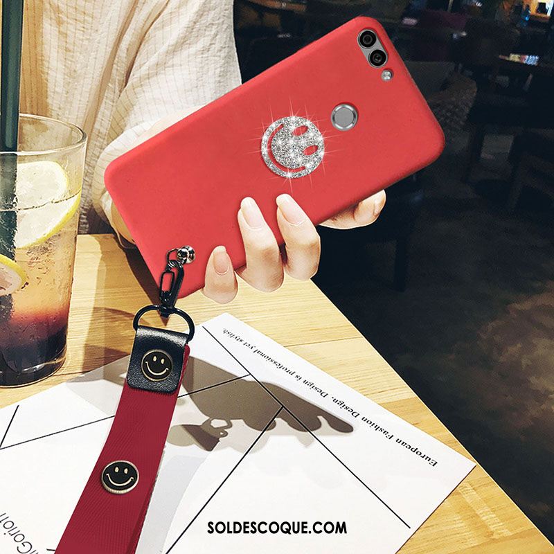 Coque Huawei P Smart Incassable Marque De Tendance Silicone Personnalité Rouge Pas Cher