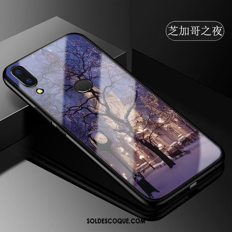 Coque Huawei P Smart+ Incassable Tout Compris Marque De Tendance Violet Étui Pas Cher