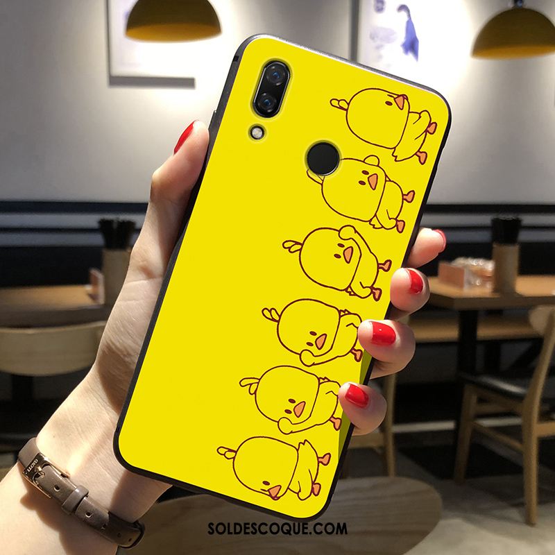 Coque Huawei P Smart+ Jaune Silicone Vent Étui Amoureux Pas Cher