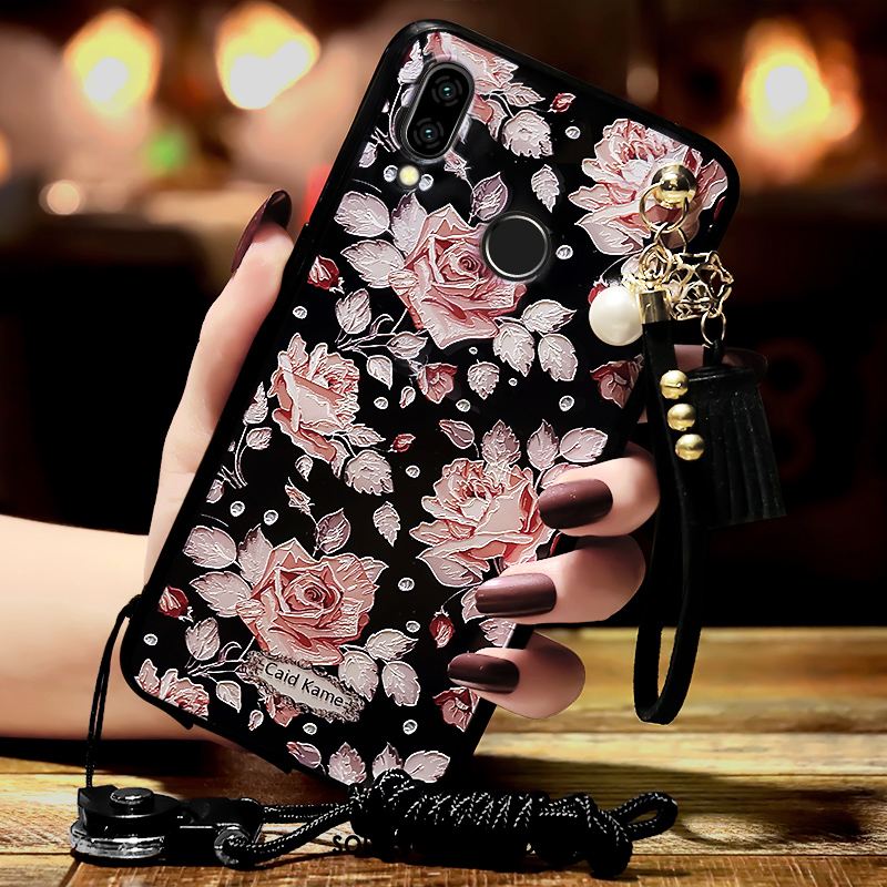 Coque Huawei P Smart+ Noir Fluide Doux Étui Téléphone Portable Ornements Suspendus Soldes