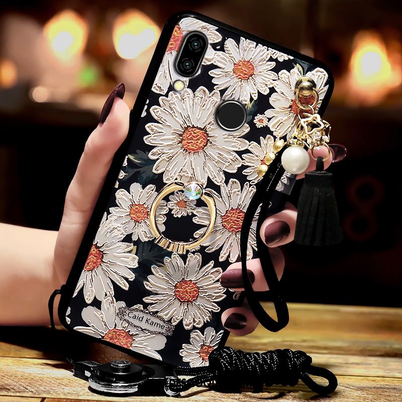 Coque Huawei P Smart+ Noir Fluide Doux Étui Téléphone Portable Ornements Suspendus Soldes