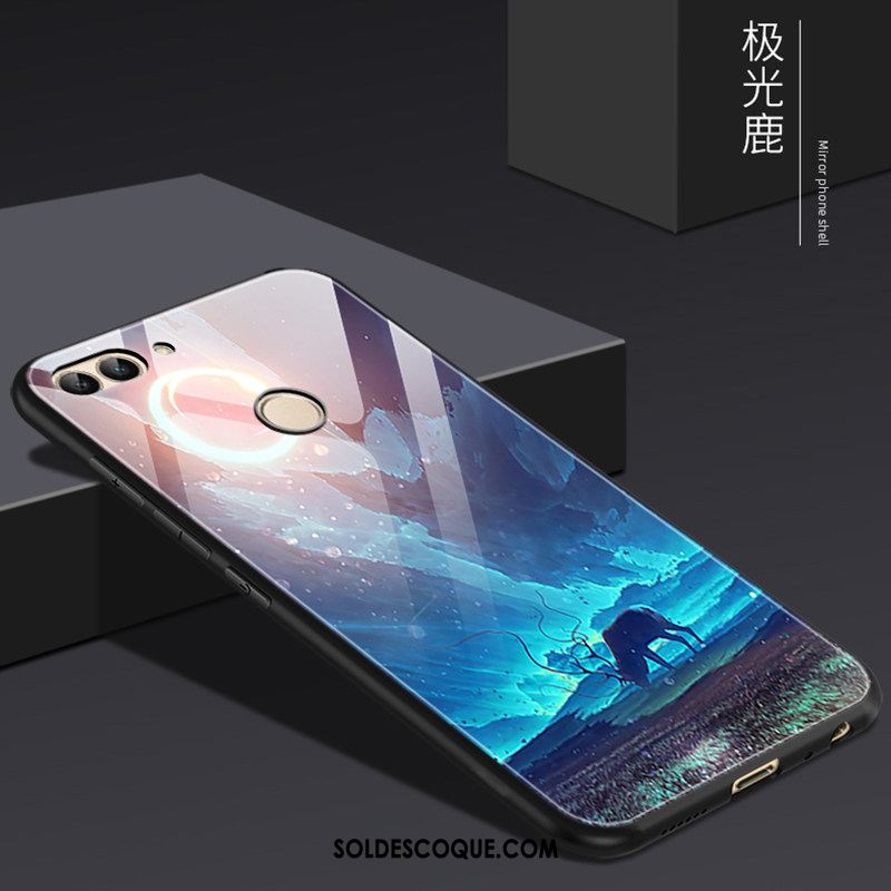 Coque Huawei P Smart Noir Miroir Délavé En Daim Protection Incassable France