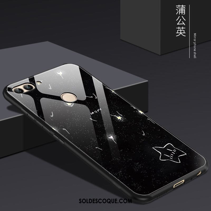 Coque Huawei P Smart Noir Miroir Délavé En Daim Protection Incassable France