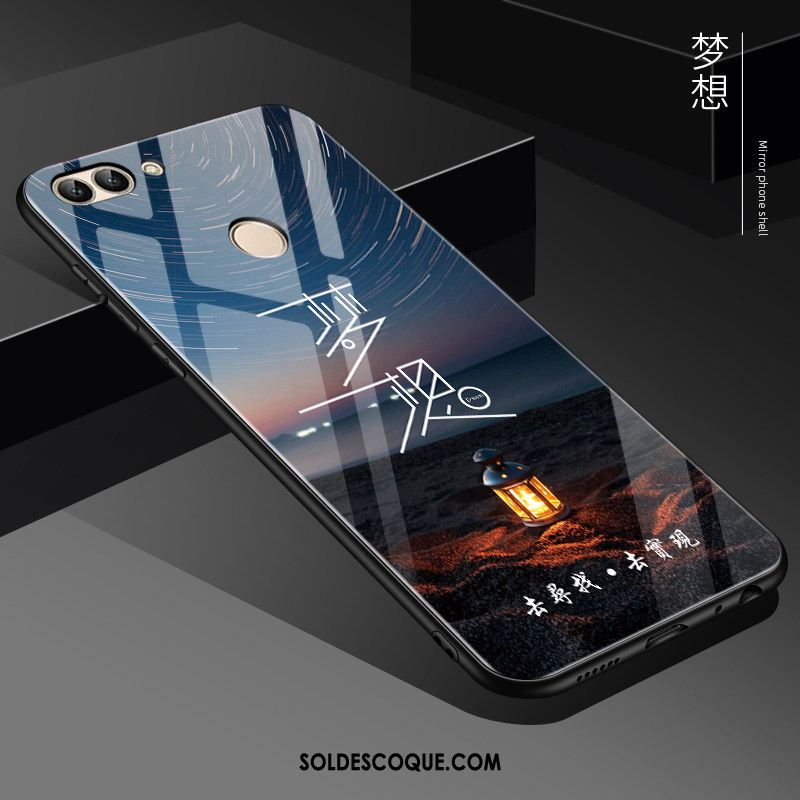 Coque Huawei P Smart Noir Miroir Délavé En Daim Protection Incassable France