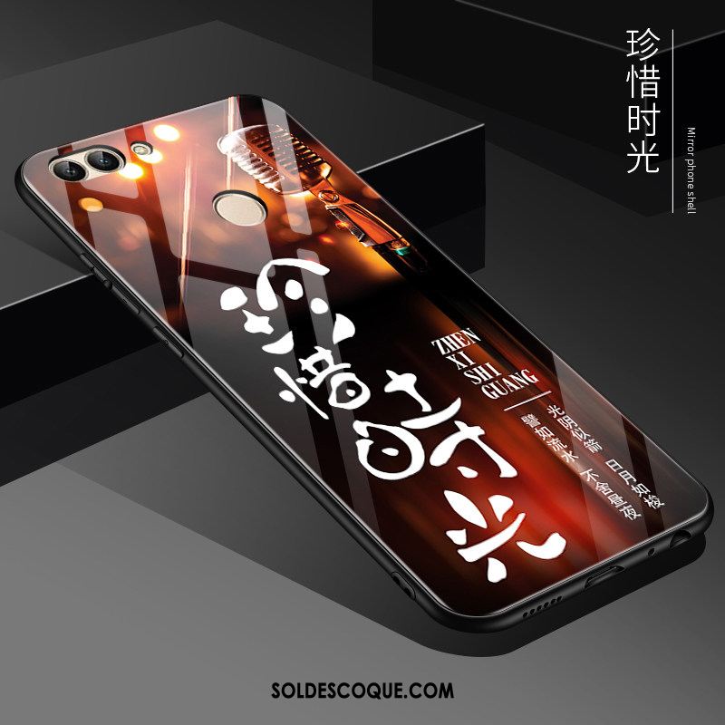 Coque Huawei P Smart Noir Miroir Délavé En Daim Protection Incassable France