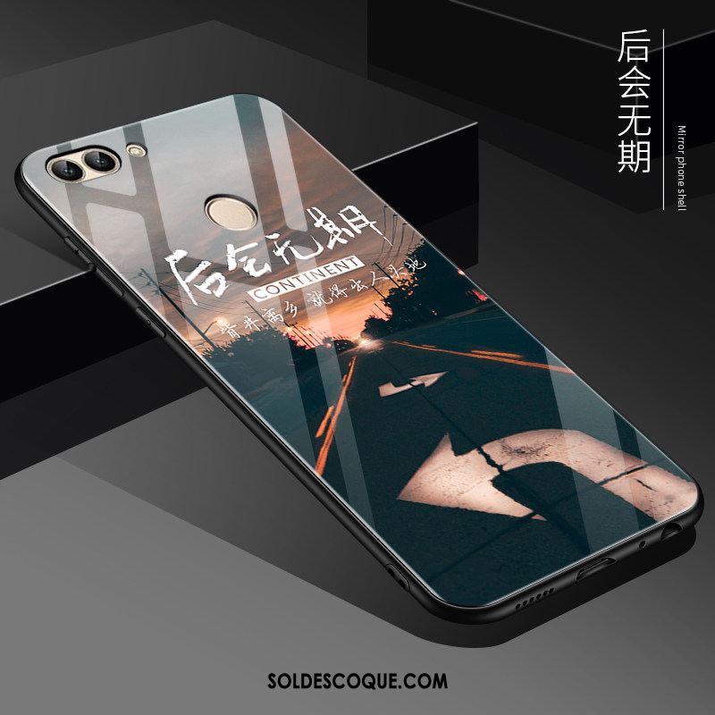 Coque Huawei P Smart Noir Miroir Délavé En Daim Protection Incassable France