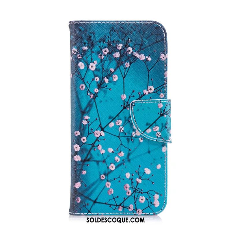 Coque Huawei P Smart+ Peinture Dessin Animé Protection Bleu Étui Pas Cher